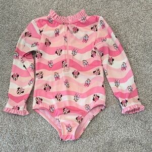 Disney Minnie and Daisy Pink Kids Swim One Piece